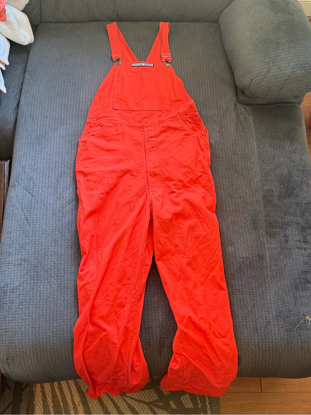 Bright Orange Overalls